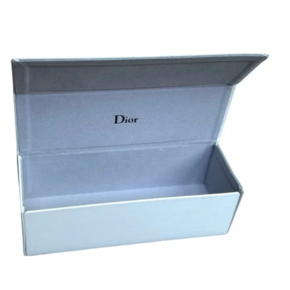 Christian Dior lot of two eyewear cases w/ magnetic fold over closures Dior logo